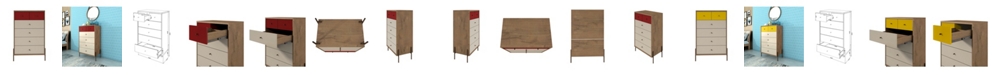 Manhattan Comfort Joy 48.43" Tall Dresser with 6 Full Extension Drawers